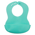 Нагрудник пластиковый детский Happy Baby Baby Plastik Bib (16000) (Mint) — Фото