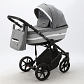 Детская коляска Adamex Rimini 2 в 1 (RI72B сер+св.сер.кожа+бел.отделка
						
					) — Фото