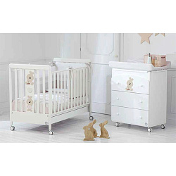 Комплект Baby Expert Trotto & Lina: детская кровать + пеленальный комод с ванночкой