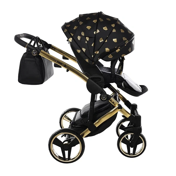 Детская коляска Junama Glow V2 3 в 1 на золотой раме фото 16