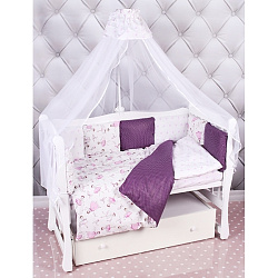 Бортик в кроватку AmaroBaby Амели, 12 подушек, бязь