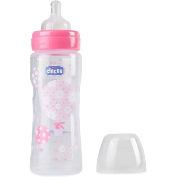 Бутылочка Chicco Well-Being Boy / Girl Чико Велл-Биинг Бой / Герл 330 мл, 4 мес.+, сил. соска, РР фото 4