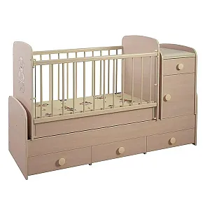 Детская кроватка-трансформер Glamvers Comfort Plus, поперечный маятник/ящик
