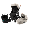 Детская коляска Britax Romer Smile 3 i-Size 3 в 1 (Pure Beige/Space Black
						
					) — Фото
