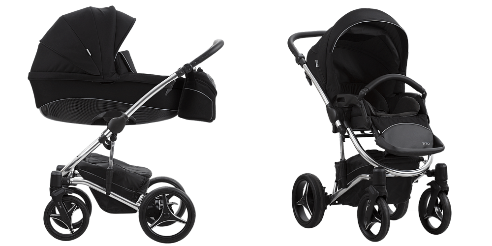 Детская коляска Bebetto Tito Premium Class Silver 2020 2 в 1 Детская коляска Bebetto Tito Premium Class Silver 2020 2 в 1 - Фото