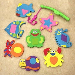 Набор игрушек для купания Funkids WaterFun-1 KB-050B, 8 предметов + удочка