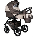 Детская коляска Alis Ontario Lux 2 в 1, эко-кожа + ткань (Ol 02 Коричневый + Светло-Бежевая Кожа
						
					) — Фото