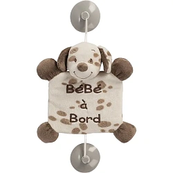 Автомобильный знак Nattou Baby on board Наттоу Беби он боард Max, Noa & Tom Собачка 777421