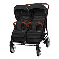 Детская прогулочная коляска для двойни Carrello Connect CRL-5502 (Serious Black
						
					) — Фото