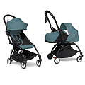 Детская коляска Babyzen Yoyo 2 Newborn Pack 2 в 1 на черной раме (Aqua
						
					) — Фото