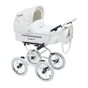 Детская коляска Reindeer Prestige Lily 2 в 1, экокожа, люлька+автокресло
