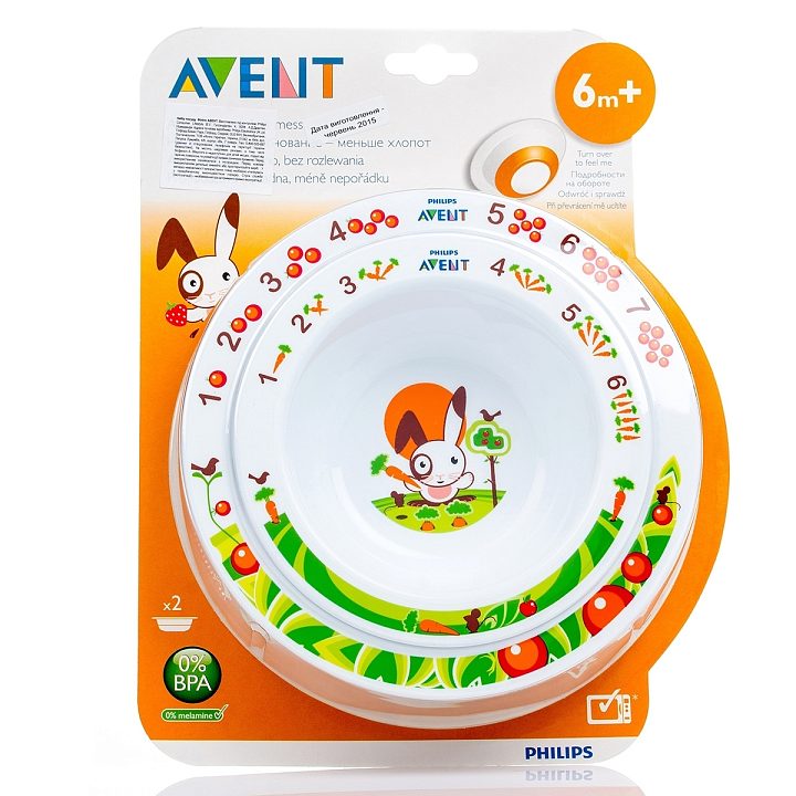 Глубокая тарелка Avent малая  арт.SCF706/00 6 м+ — как выглядит в жизни
