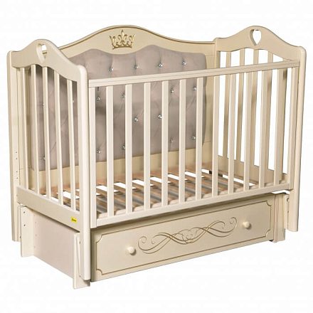 Детская кроватка Luciano Amelia Elegance Premium, универсальный маятник/ящик