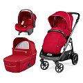 Детская коляска Peg-Perego Veloce SL Modular 3 в 1 (Red Shine
						
					) — Фото