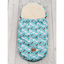 Универсальный меховой конверт AmaroBaby Little Traveller Собачки 145х45 см