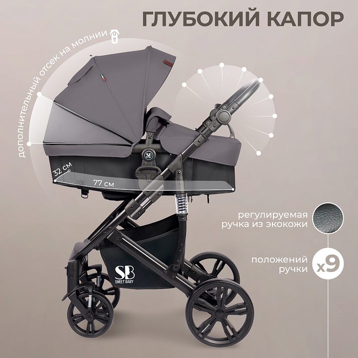 Детская коляска-трансформер Sweet Baby Comfort 3 в 1 — как выглядит в жизни