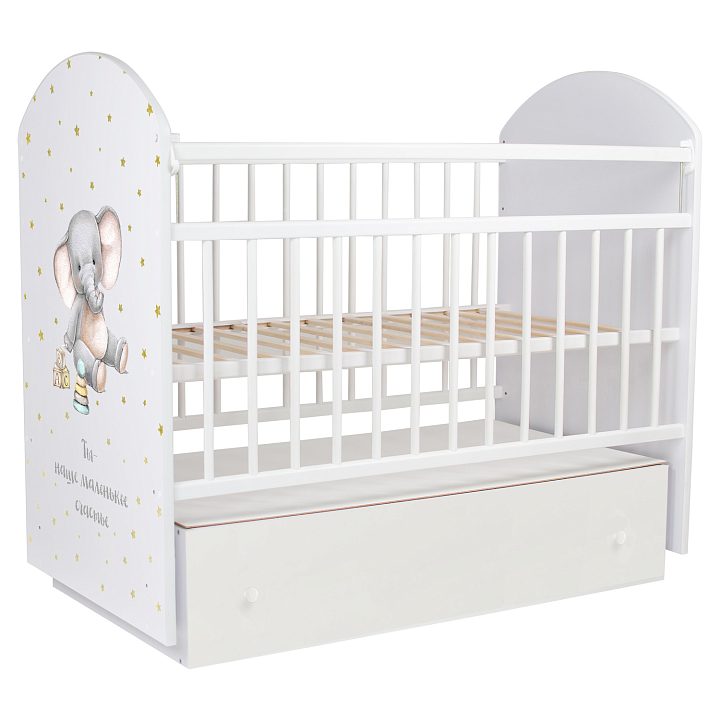 Детская кроватка Indigo My Sleepy, маятник/ящик — как выглядит в жизни