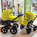 Детская коляска BeBe-Mobile Giulia Deluxe Carbon 2 в 1, эко-кожа (39S-В (белая рама)
						
					) — Фото