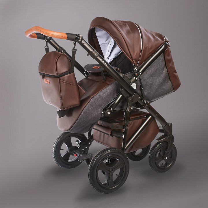 Детская коляска Nastella Martin 2 в 1, 100% экокожа — как выглядит в жизни
