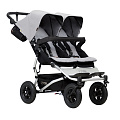 Детская прогулочная коляска для двойни и погодков Mountain Buggy Duet (silver 3.0
						
					) — Фото