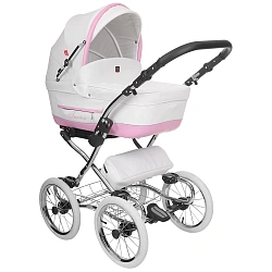 Детская коляска Tutek Turran Silver 2 в 1, 100% эко-кожа