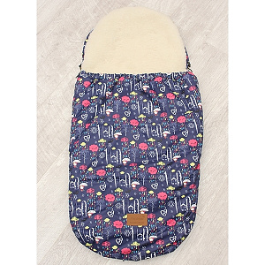 Универсальный меховой конверт AmaroBaby Little Traveller Облака 145х45 см