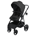 Детская прогулочная коляска-трансформер Indigo Shuttle (черный
						
					) — Фото