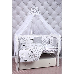 Универсальный комплект постели в кроватку AmaroBaby Good Night, 19 предметов