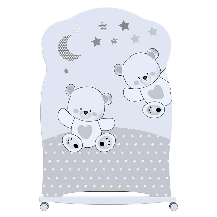 Детская кроватка ВДК Funny Bears, колесо/качалка — как выглядит в жизни