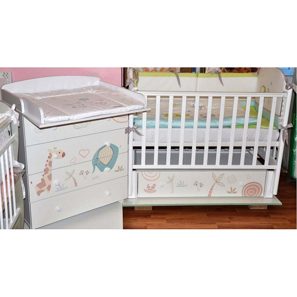 Детская кроватка ByTwinz Estelle Сафари фото 1