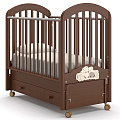Детская кроватка Nuovita Grano swing, продольный маятник (Орех) — Фото