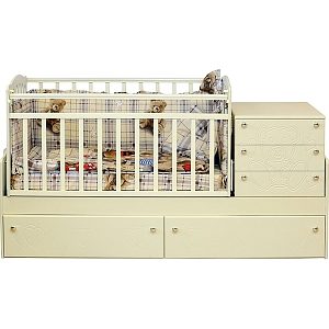 Детская кроватка Daka Baby Укачай-ка 06 Валенсия автоматический + музыкальный блок, поперечный маятник/ящик
