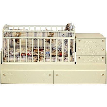 Детская кроватка Daka Baby Укачай-ка 06 Валенсия автоматический + музыкальный блок, поперечный маятник/ящик