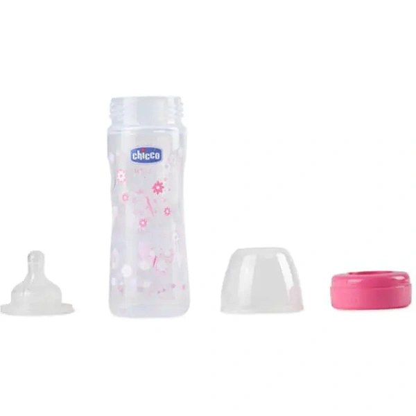 Бутылочка Chicco Well-Being Boy / Girl Чико Велл-Биинг Бой / Герл 250 мл, 2 мес.+, сил. соска, перем. поток, РР фото 4
