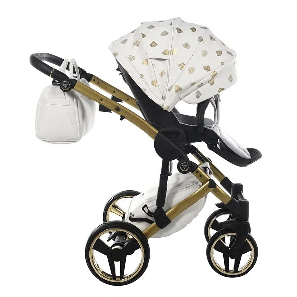 Детская коляска Junama Glow V2 2 в 1 на золотой раме фото 14