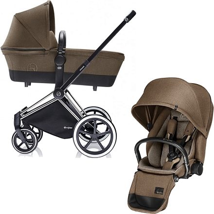 Детская коляска Cybex Priam Lux 2 в 1, шасси Trekking Chrome