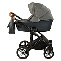 Детская коляска Nuovita Carro Sport 2 в 1, ткань+эко-кожа (Nero/Черный
						
					) — Фото