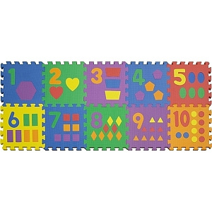 Игровой коврик-пазл Funkids 12" Цифры-3 KB-024C, 10 плит