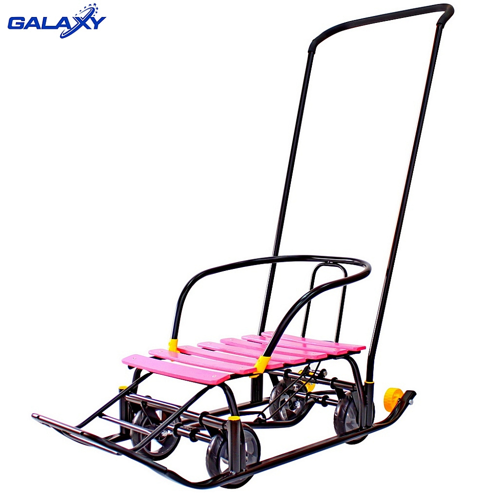 Снегомобиль Snow Galaxy Black Auto на больших мягких колесах - Фото