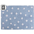 Ковер в детскую Lorena Canals Polka Dots (голубой-белый C-00082) — Фото