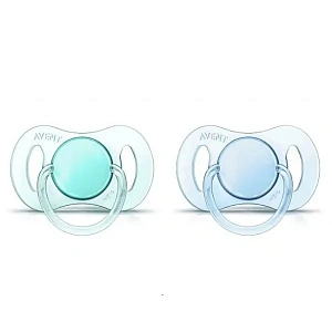 Силиконовая соска-пустышка мини Philips Avent для мальчика 0-2 мес. 81510, 2 штуки