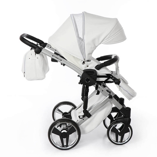 Детская коляска Junama Diamond Mirror Satin V2 2 в 1 на серебряной раме фото 6