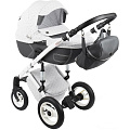 Детская коляска Baby World Prometeus 2 в 1, ткань+эко-кожа (Серый-темно-серый
						
					) — Фото