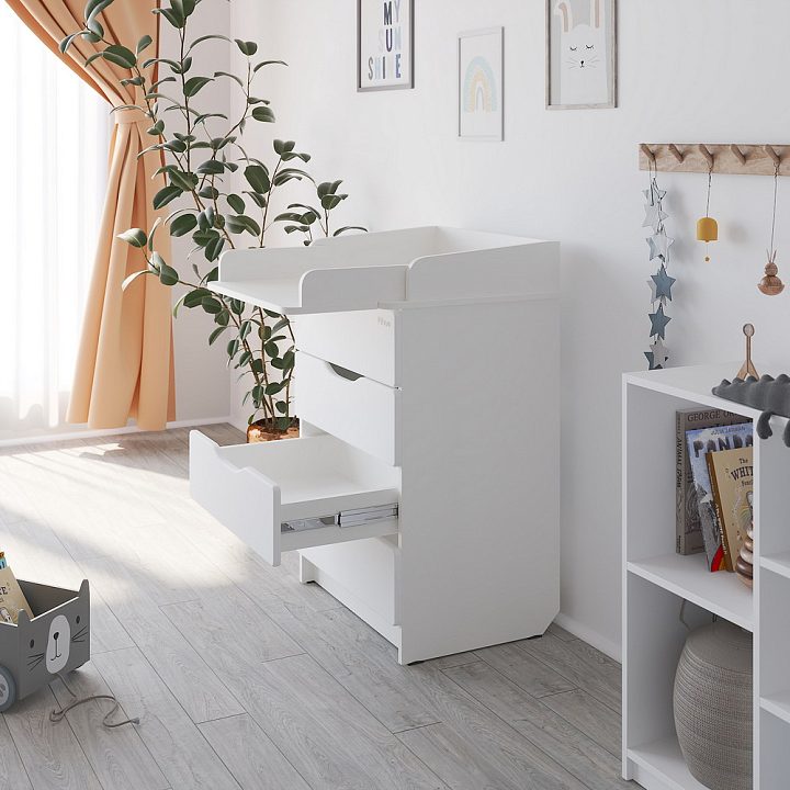 Детский раскладной комод Pituso Wood 604/ПВХ — как выглядит в жизни