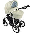 Детская коляска Jedo Classic Fyn 4DS EX 2 в 1, эко-кожа, белое шасси - Фото