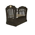 Детская кроватка Baby Elite Мишка с бантом поперечный маятник (Венге) — Фото