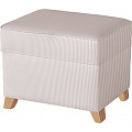 Пуфик с ящиком Micuna Foot Rest (Beige Stripes / Ножки Natural) — Фото