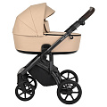 Детская коляска Roan Bass Next 2 в 1, кожа (RN082/1 Caramel/Black/т.коричневая ручка
						
					) — Фото
