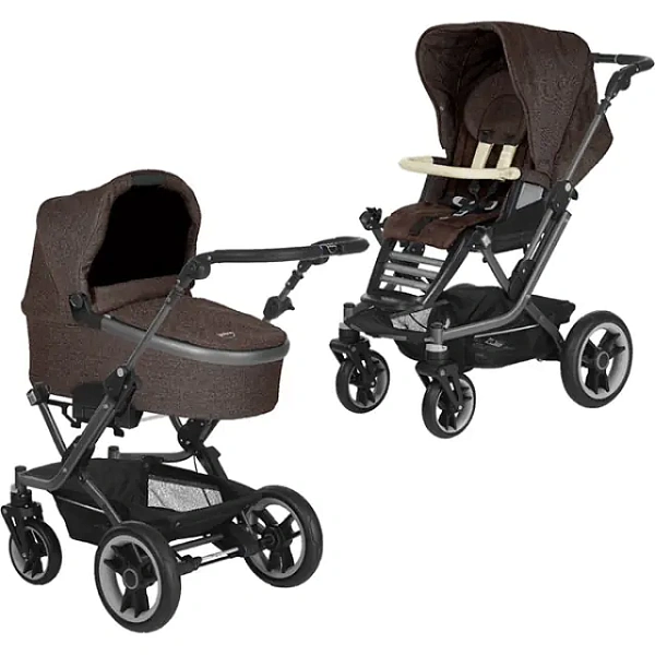 Детская коляска Teutonia Mistral S V4 Graphite Теутония Мистраль С В4 Графит 2 в 1 WHL3 HB с ручным тормозом фото 1