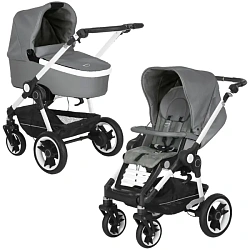 Детская коляска Teutonia BeYou V4 Elite WHL3 2 в 1, эко-кожа или ткань